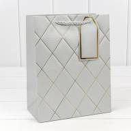 Пакет подарочный с тиснением "Ромбы" (микс) 18*23*10 210г 1/20 1/360 Арт: 000710E - Пакет подарочный с тиснением "Ромбы" (микс) 18*23*10 210г 1/20 1/360 Арт: 000710E