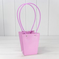 Пакет подарочный "Ваза для цветов" 15,5*13*9,5 260г "Ромбики" Сиреневый 1/10 1/150 Арт: 000236G/23