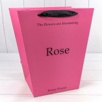 Пакет подарочный "Rose" Лиловый 30*34*20 210г 1/10 1/100 Арт: 000182/35