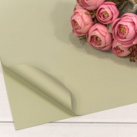 Плёнка в листах 55*55 (20 шт.) матовая "Корейская" 65мкм Зелёно-бежевый 1/60 Арт: 1698/6198