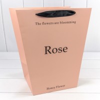 Пакет подарочный "Rose" Персиковый 30*34*20 210г 1/10 1/100 Арт: 000182/02