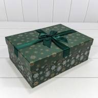 Коробки Прямоугольные Набор 1/3 35*25*12 &quot;Снежинки&quot; Зелёный 1/20 Арт: 720300-601 - Коробки Прямоугольные Набор 1/3 35*25*12 "Снежинки" Зелёный 1/20 Арт: 720300-601