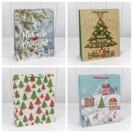 Пакет подарочный &quot;С Новым годом&quot; (микс) 26*32*10 128г 1/20 1/240 Арт: 300294C - Пакет подарочный "С Новым годом" (микс) 26*32*10 128г 1/20 1/240 Арт: 300294C