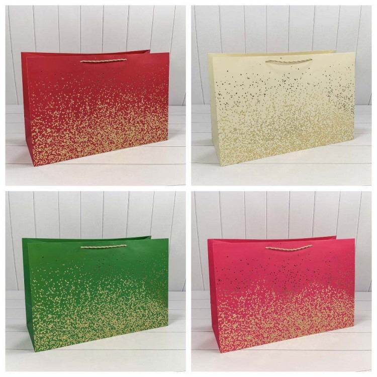 Пакет подарочный "Золотые вкрапления" (микс) 64*42*25 1/20 1/60 Арт: 300368NA