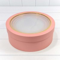 Коробки Круглые Набор 1/5 32*12 с окошком Розовый 1/6 Арт: 721614/2