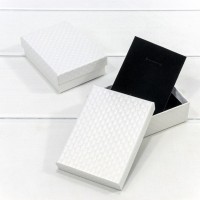 Коробка Прямоугольная 11*8*3,4 "Ромбики-2" Белый 1/12 1/240 Арт: 627118/2