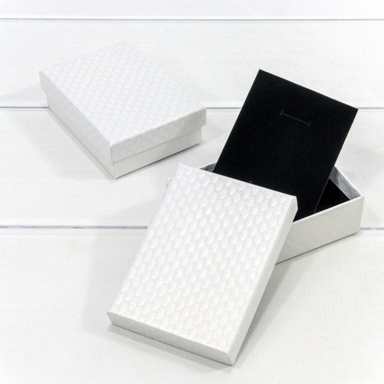 Коробка Прямоугольная 11*8*3,4 "Ромбики-2" Белый 1/12 1/240 Арт: 627118/2