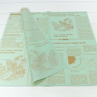 Плёнка в листах 57*57 (20 шт.) матовая "Flower & Herb" 50мкм Бледно-зелёный 1/60 Арт: 1630/4