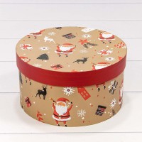 Коробки Круглые Набор 1/3 21*11,5 "Новый год 05" 1/30 Арт: 7302247/2120
