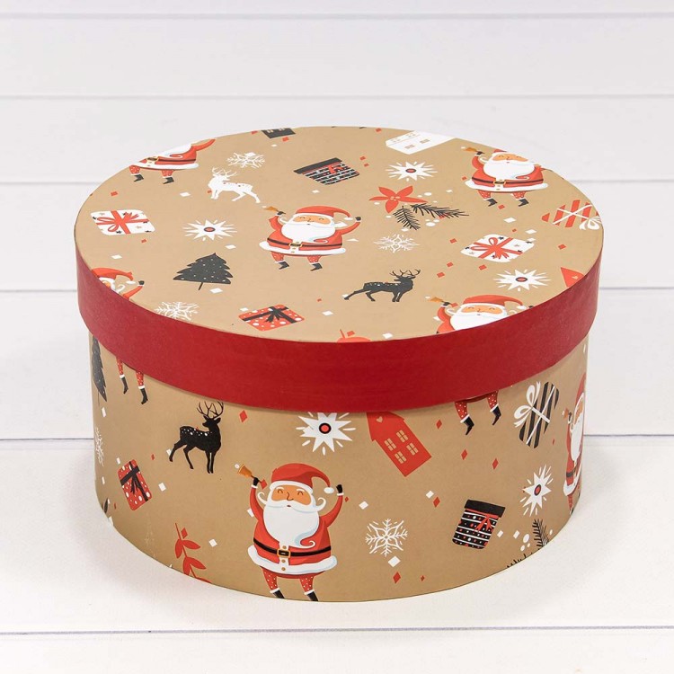 Коробки Круглые Набор 1/3 21*11,5 "Новый год 05" 1/30 Арт: 7302247/2120