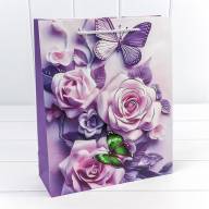 Пакет подарочный с 3D аппликацией "Цветы" (микс 250) 26*32*10 210г 1/20 1/240 Арт: 000250C - Пакет подарочный с 3D аппликацией "Цветы" (микс 250) 26*32*10 210г 1/20 1/240 Арт: 000250C
