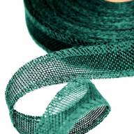 Лента Лен искусственный с проволокой 2,5см*25ярд Темно-бирюзовый 1/100 Арт: 5511-25/13 - Лента Лен искусственный с проволокой 2,5см*25ярд Темно-бирюзовый 1/100 Арт: 5511-25/13