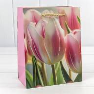 Пакет подарочный с блёстками "Тюльпаны" (микс) 18*23*10 210г 1/20 1/360 Арт: 000256E - Пакет подарочный с блёстками "Тюльпаны" (микс) 18*23*10 210г 1/20 1/360 Арт: 000256E