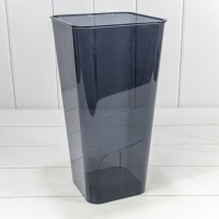 Ваза акриловая квадратная 19*19*37 700г Серо-синий 1/20 Арт: 824/3