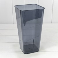 Ваза акриловая квадратная 16*16*30 470г Серо-синий 1/30 Арт: 824/2