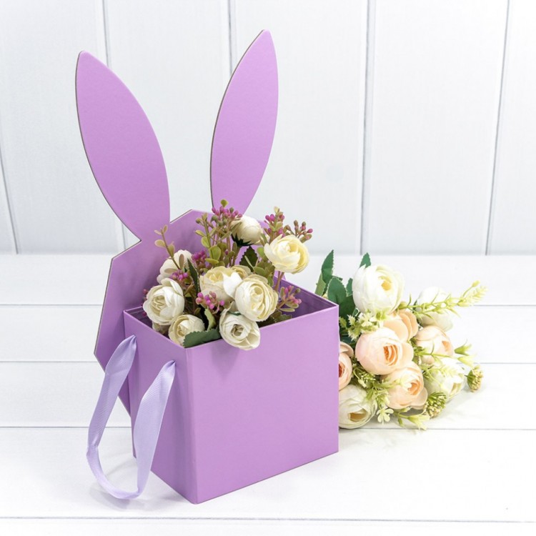 Коробка Сборная 18*9,5*31 "Зайка" Сиреневый 1/10 1/80 Арт: 720796/4