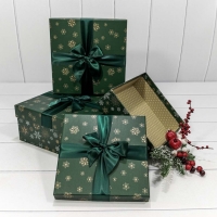 Коробки новогодние квадратные
